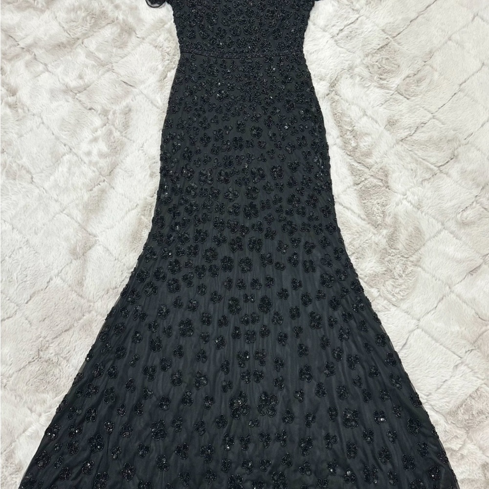 Mac Duggal Black Sequin Maxi Dress - Picture 4 of 6